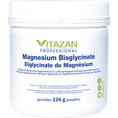 Magnesium Bisglycinate
(Powder · 200 mg of Fully Reacted Magnesium Bisglycinate With Vitamin C per Scoop)